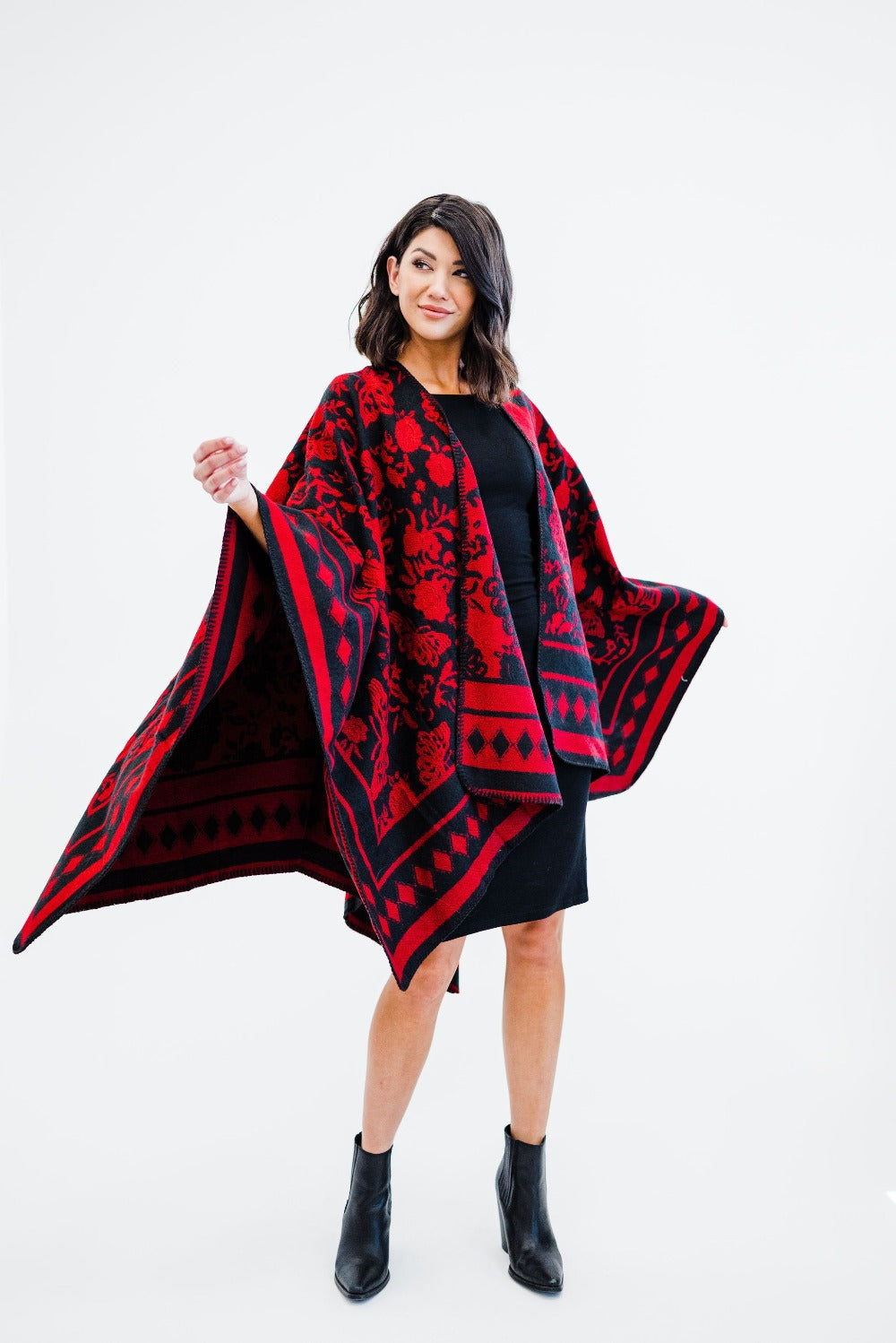 Rhea Floral Ruana - Final Sale