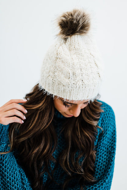 Amber Mohair Knit Beanie - Final Sale