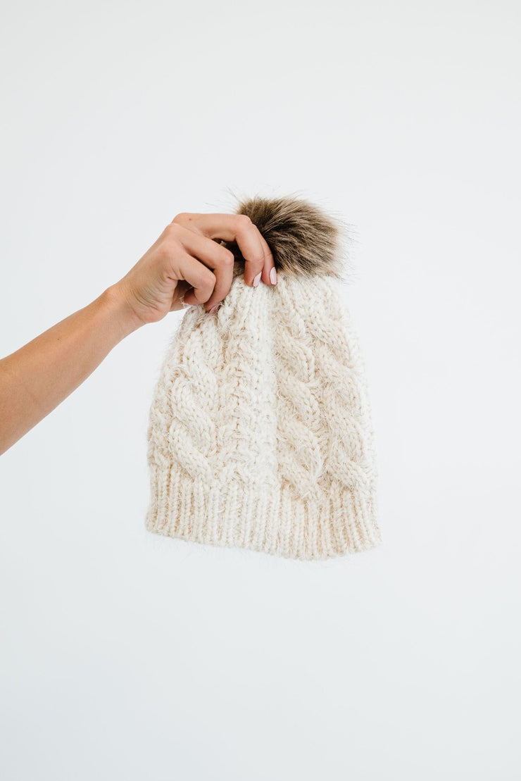 amber mohair knit beanie - final sale