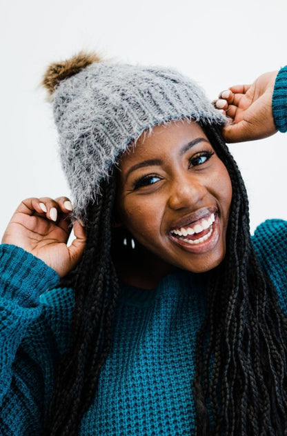 Amber Mohair Knit Beanie - Final Sale