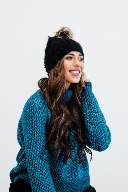 Amber Mohair Knit Beanie - Final Sale