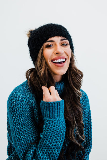 Amber Mohair Knit Beanie - Final Sale