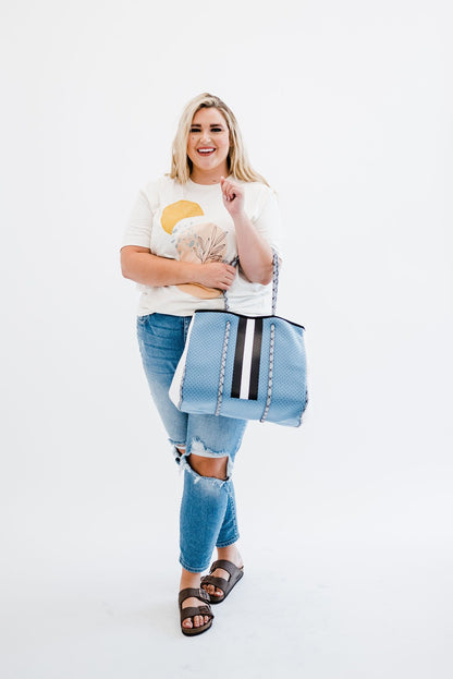 Nadia Neoprene Tote + Clutch- Final Sale