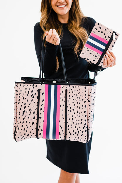 Nadia Neoprene Tote + Clutch- Final Sale