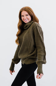 laurel oversized turtleneck sweater - final sale