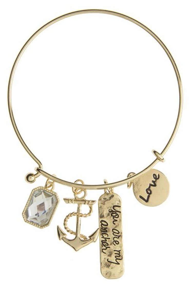 Lovely "You are my Anchor" Charmed Bracelet - Final Sale