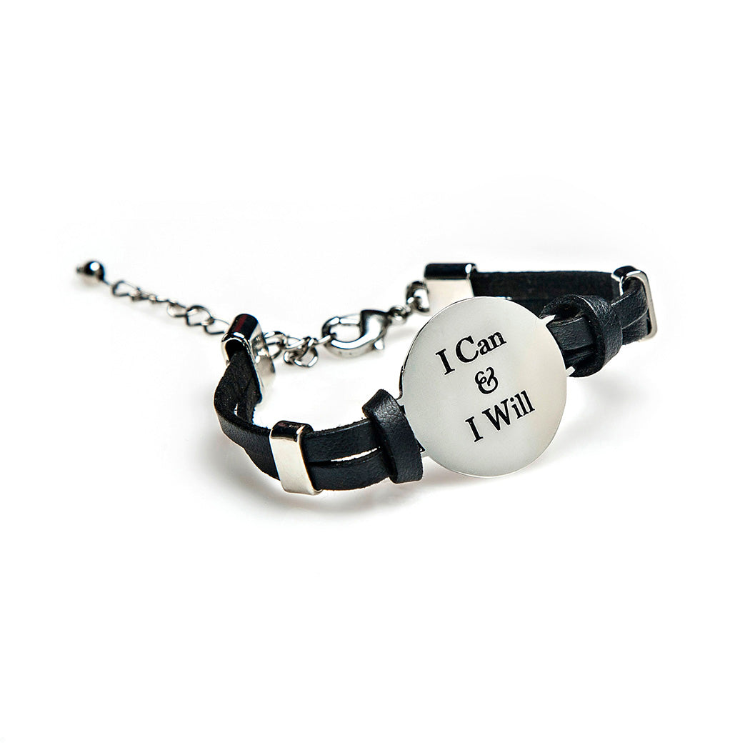 She Believed Leather + Pendant Bracelet - Final Sale