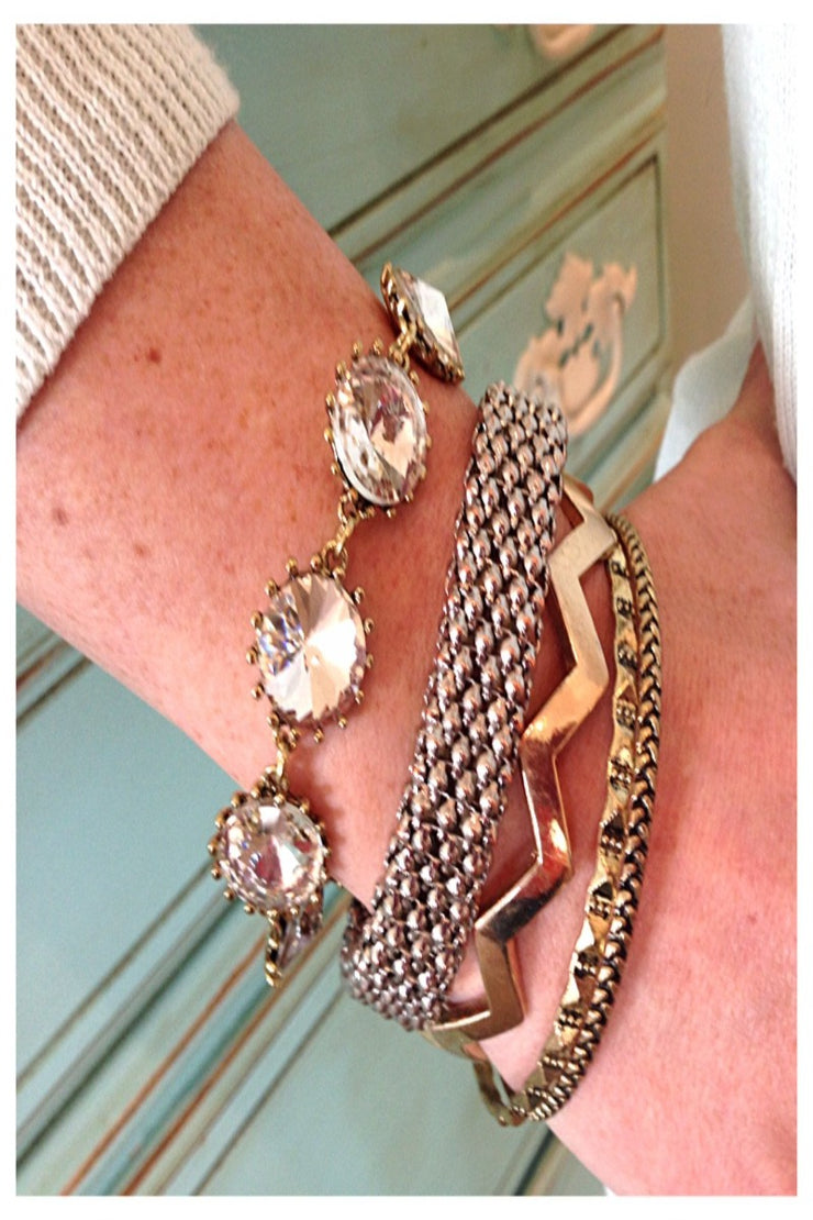 Olivia Gemstone Spike Trap Bracelet - Final Sale