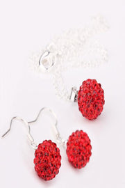 Shamballa Earring and Necklace Set - Final Sale