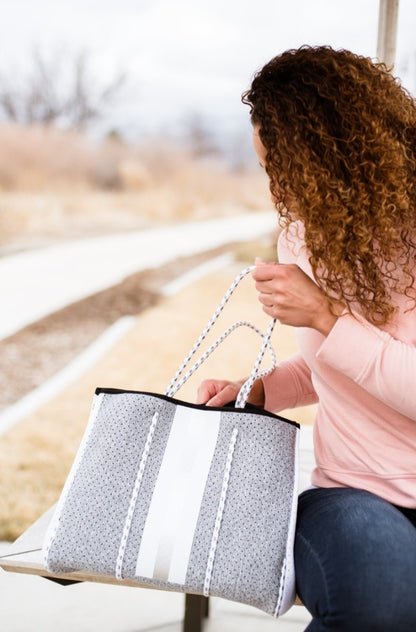 Nadia Neoprene Tote + Clutch- Final Sale