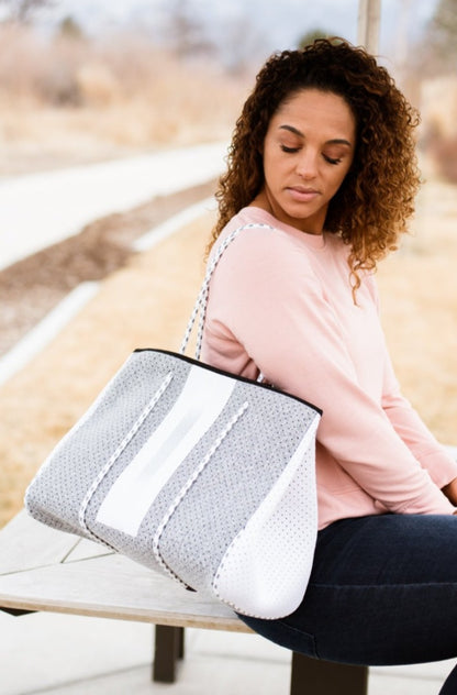 Nadia Neoprene Tote + Clutch- Final Sale