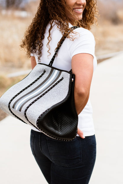 Nadia Neoprene Tote + Clutch- Final Sale