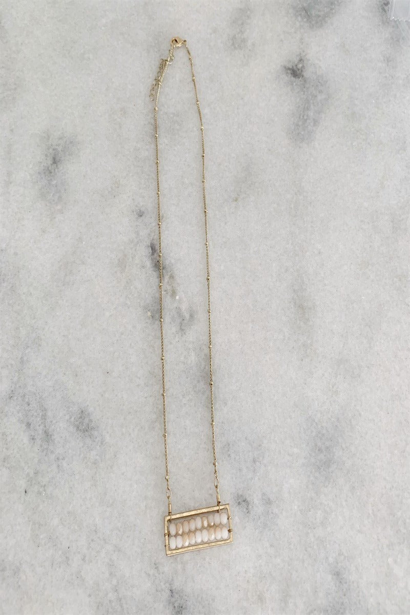 Bordered Bead Necklaces - Final Sale