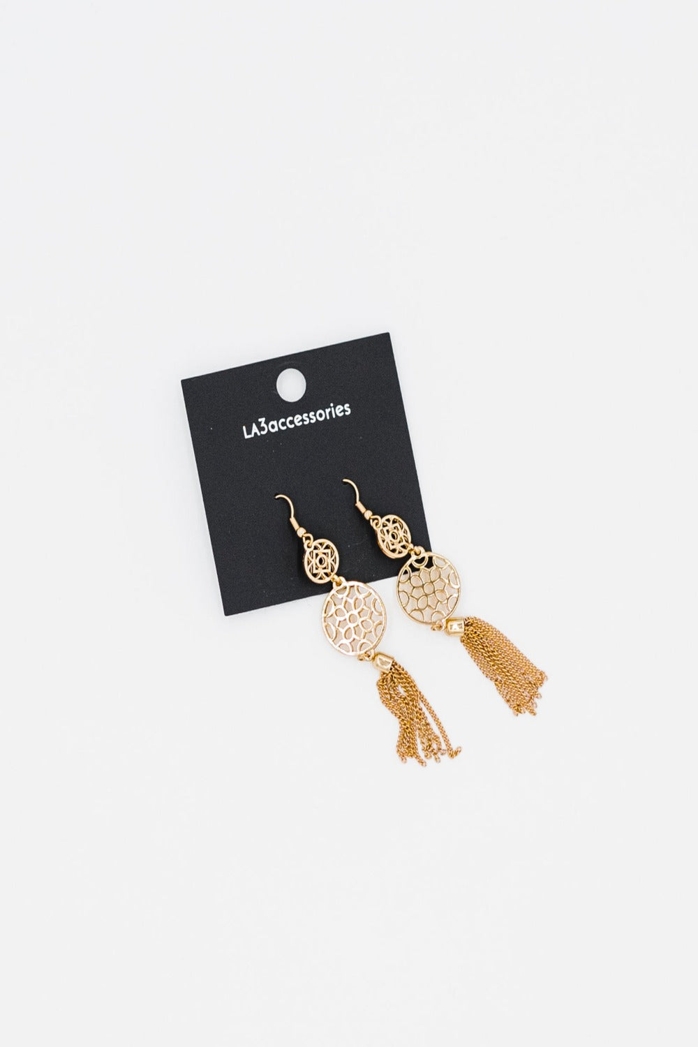 Quinn Flower + Chain Tassel Earrings