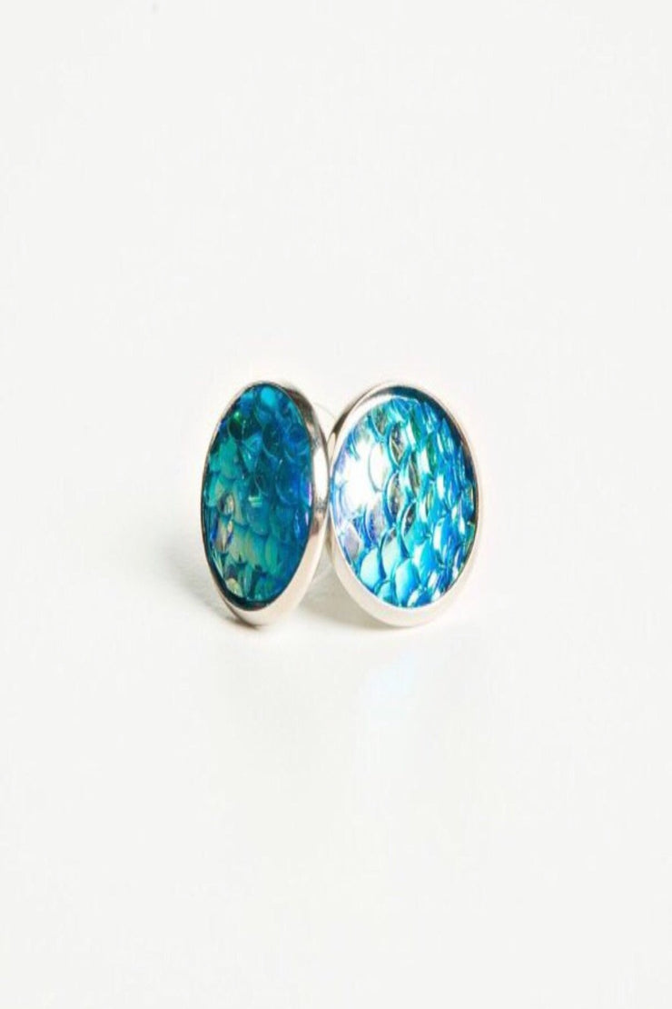 Mermaid Scales Stud Earrings - Final Sale