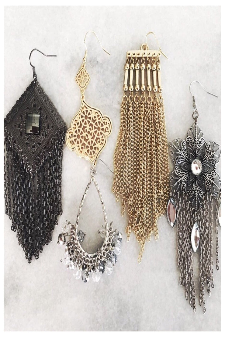 large full fringe boutique earrings | 3 styles