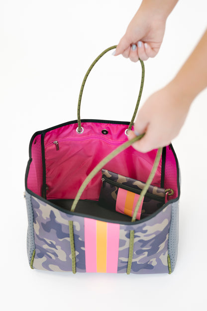 Nadia Neoprene Tote + Clutch- Final Sale