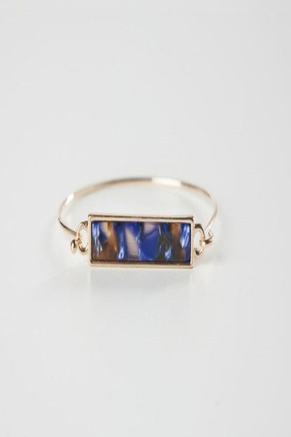 Marbled Bar Wire Bangle - Final Sale