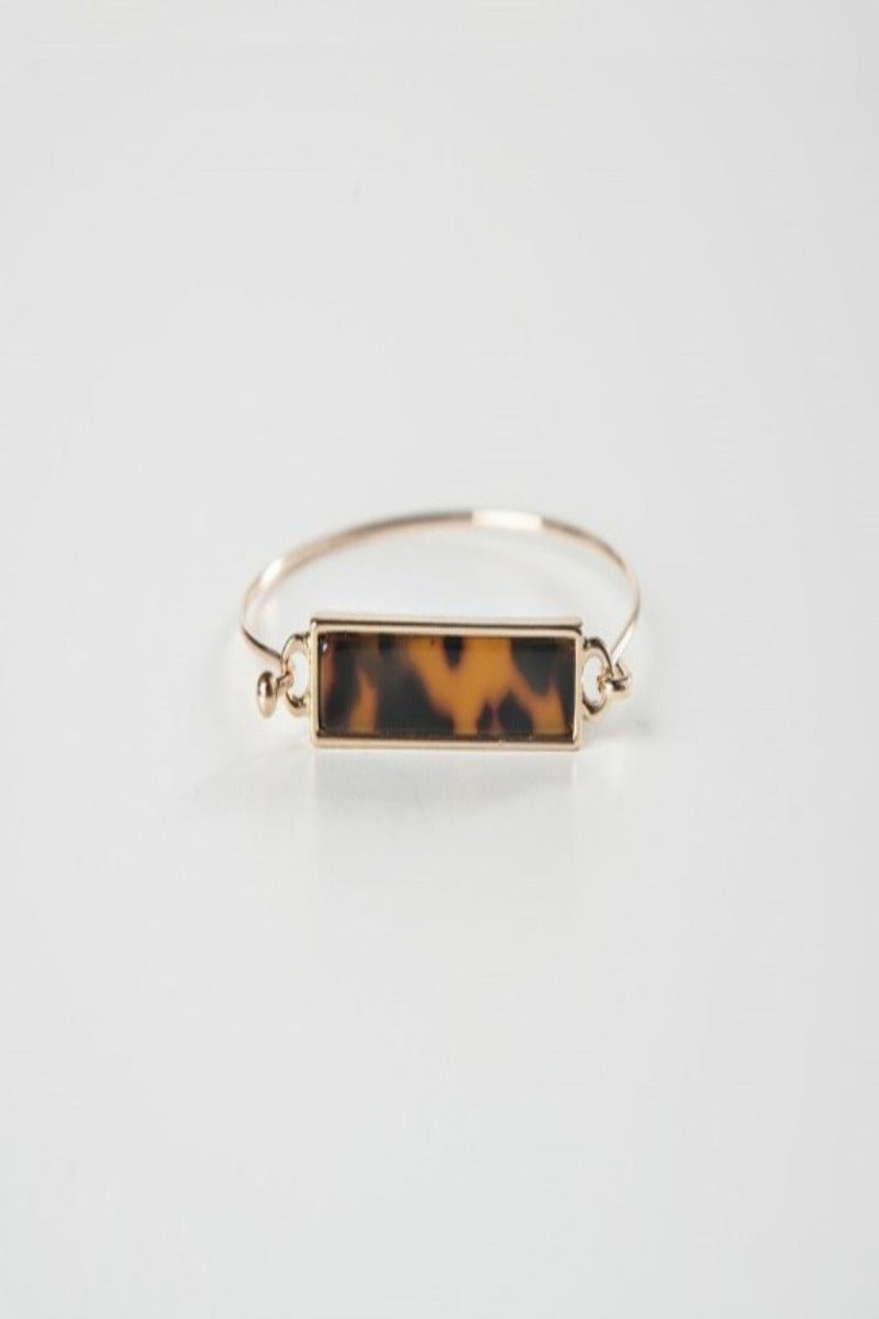 Marbled Bar Wire Bangle - Final Sale