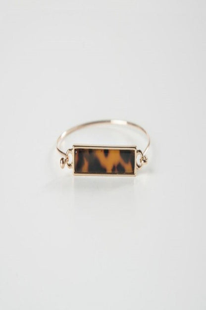 Marbled Bar Wire Bangle - Final Sale
