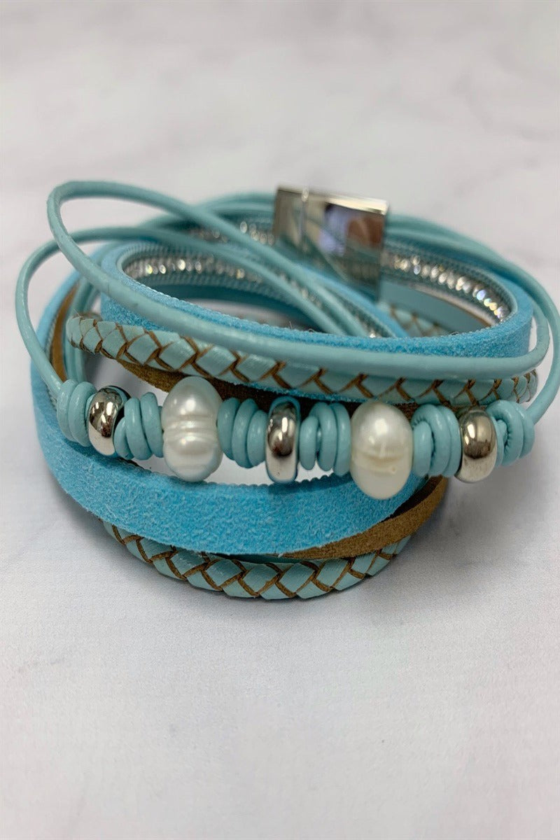 Pearl and Bling Wrap Bracelets - Final Sale