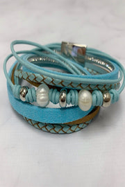 pearl and bling wrap bracelets