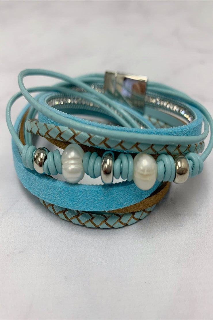 Pearl and Bling Wrap Bracelets - Final Sale