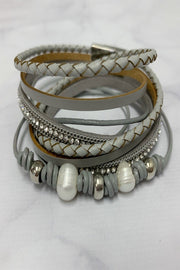 pearl and bling wrap bracelets