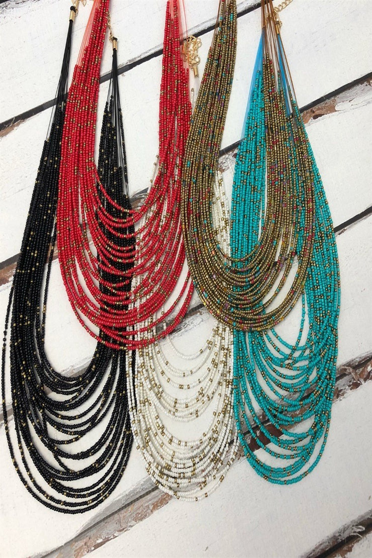 Layers Seed Bead Necklace - Final Sale