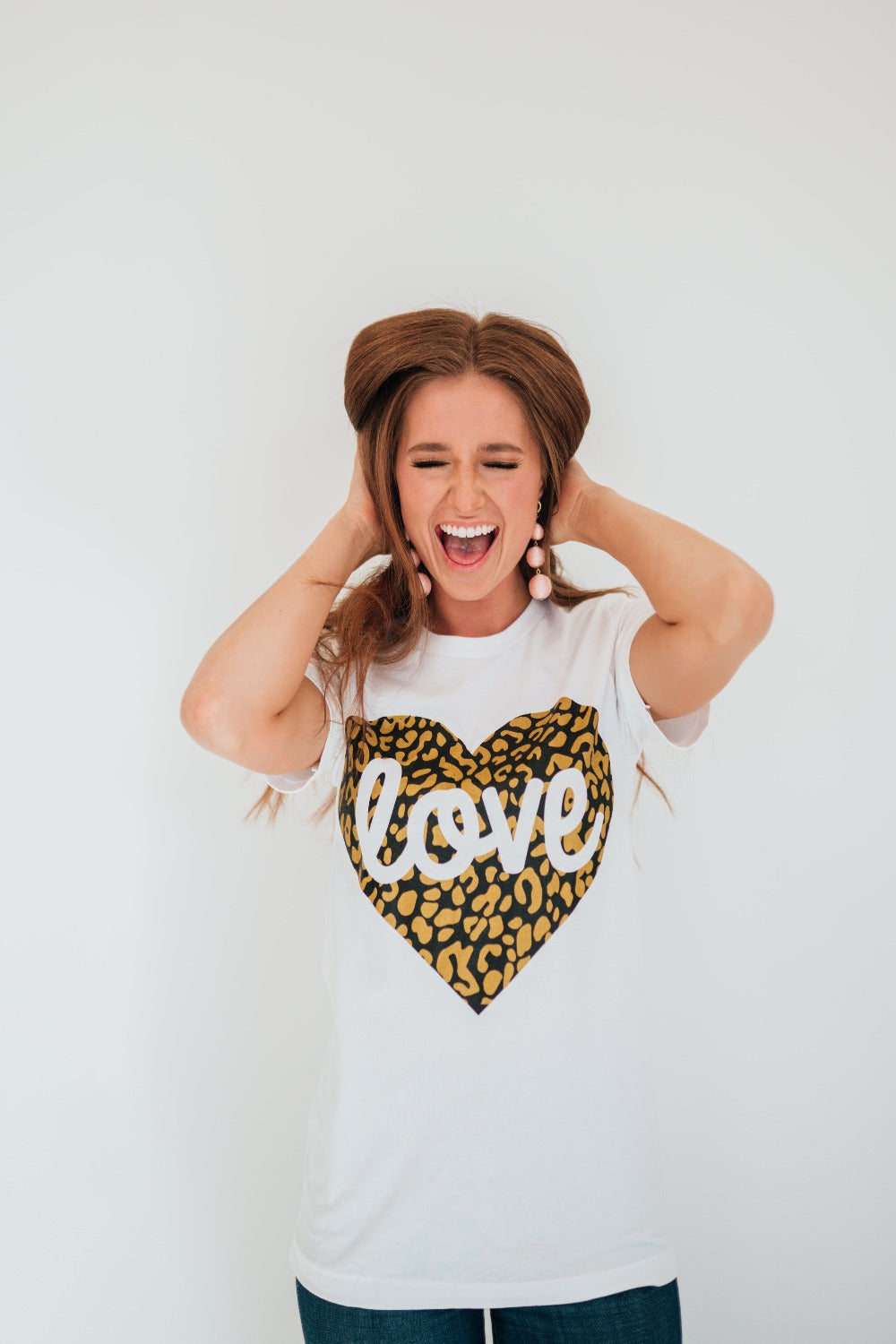 Mina Leopard Heart Tee - Final Sale