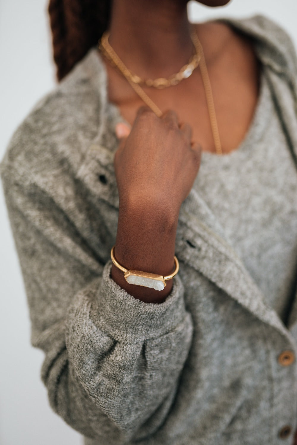 Daphne Druzy Cuff Bracelet - Final Sale