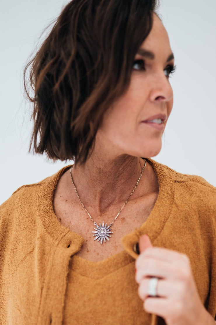 sunburst statement necklace - final sale