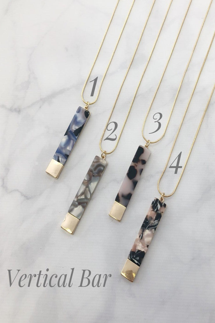 Water Color Stones Necklaces - Final Sale